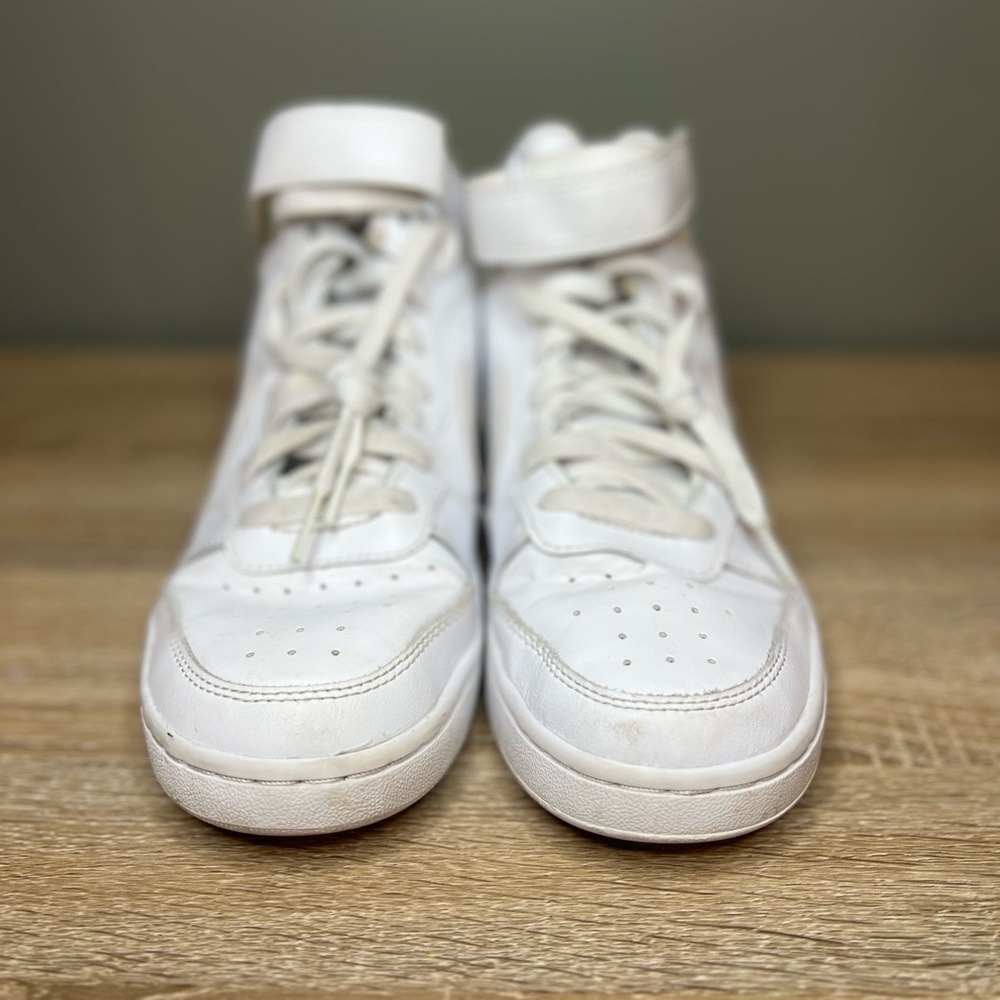 Nike Court Borough Mid 2 White Sneakers Youth 7Y (Women’s 8.5 / Men’s 7) - Picture 4 of 6